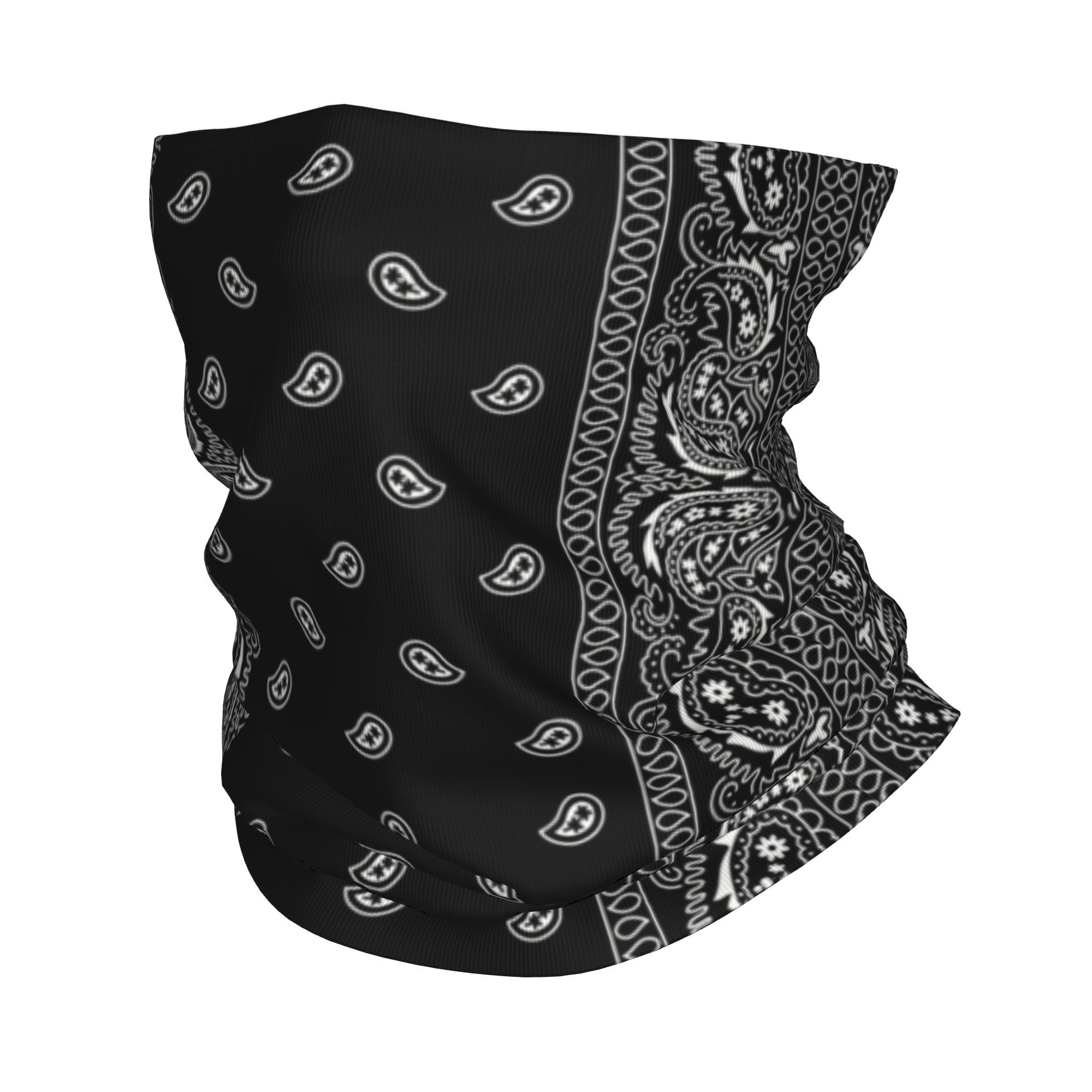Bandana Blank White - Kustom Hitam Dan Putih Paisley Chicano