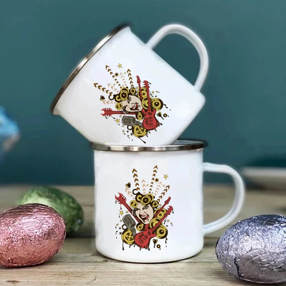 Sublimation Mug White - Mug logam putih cangkir Enamel penyanyi
