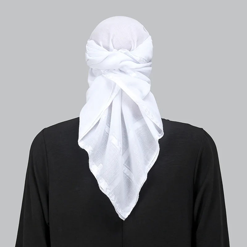 Bandana Blank White - Syal Persegi Putih Islam Hiasan Kepala